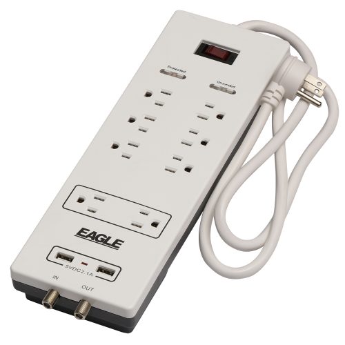 AS Schwabe 3-fach Regleta Enchufes 11391 Con Interruptor Y Enchufe Plano,Blanco